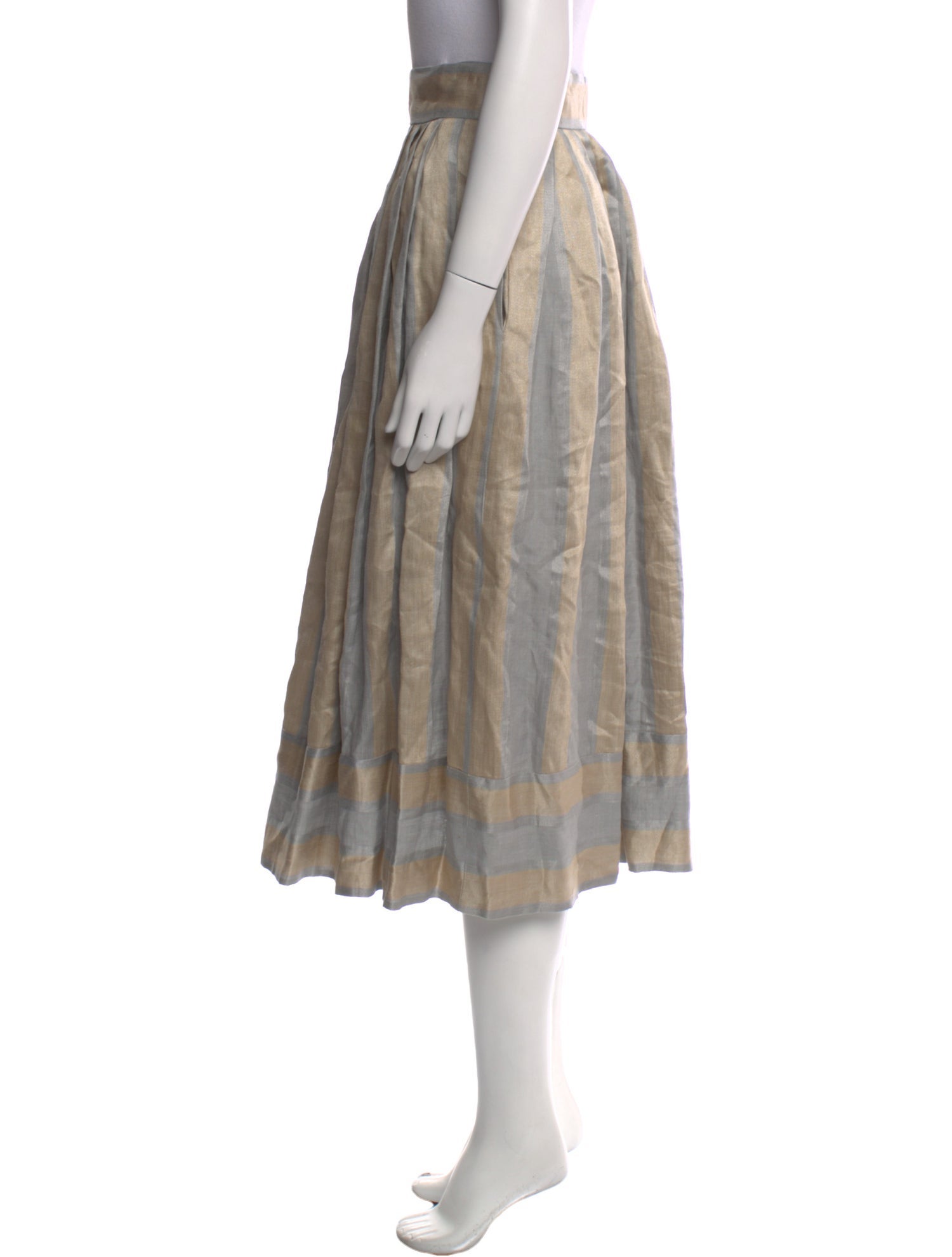 Gloria Sachs Linen Midi Length Skirt