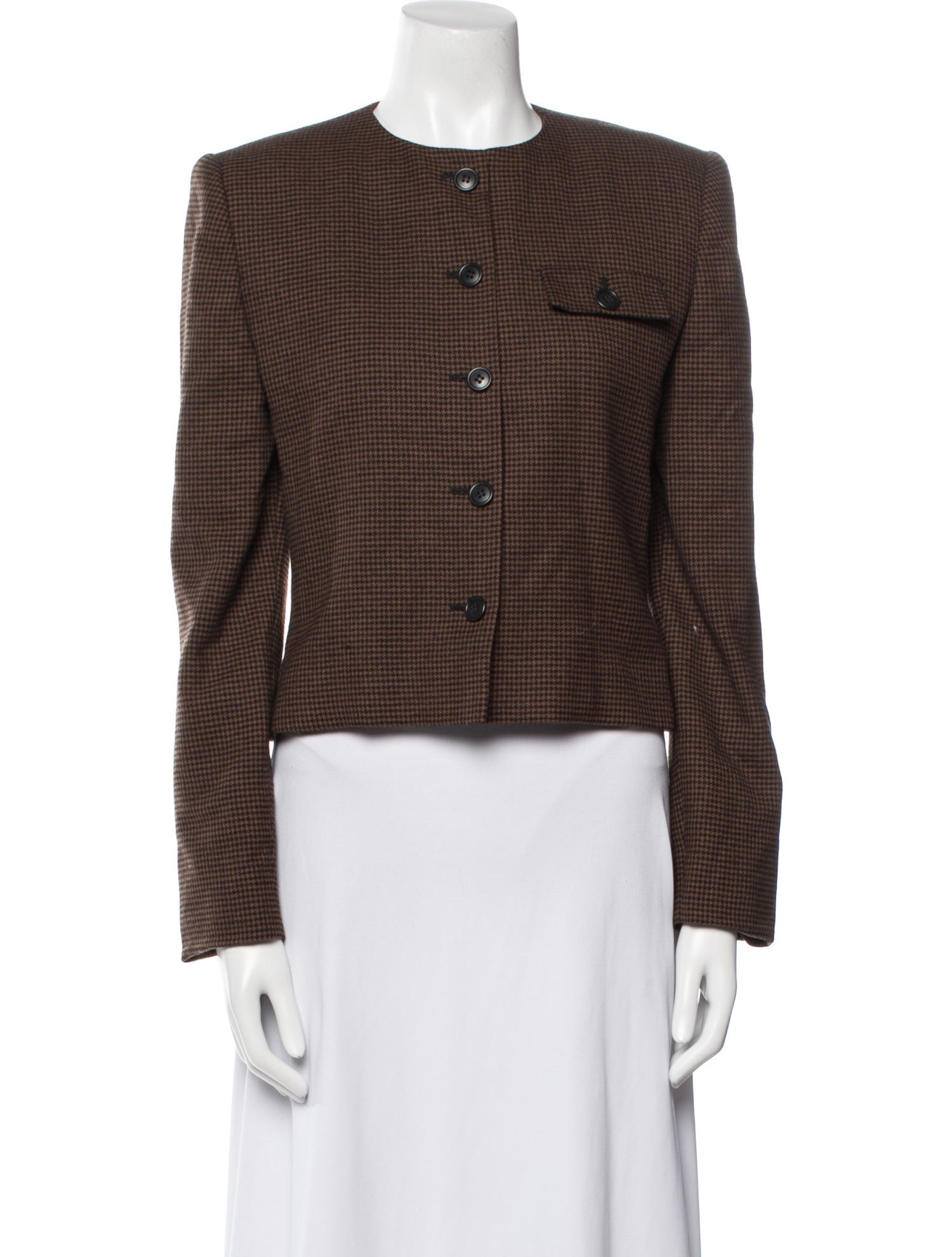 Gloria Sachs Houndstooth Print Evening Jacket