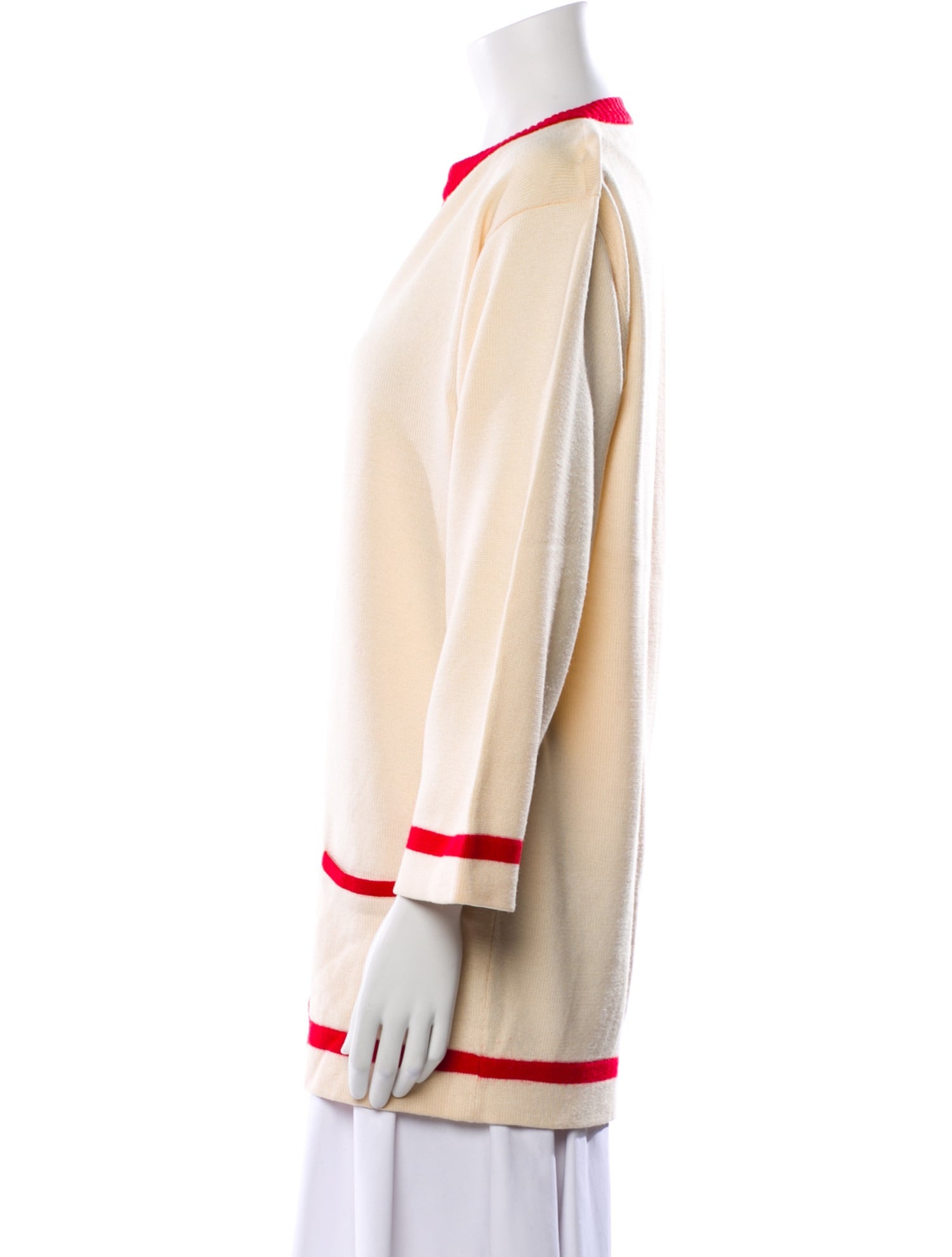 Gloria Sachs Merino Wool Striped Sweater