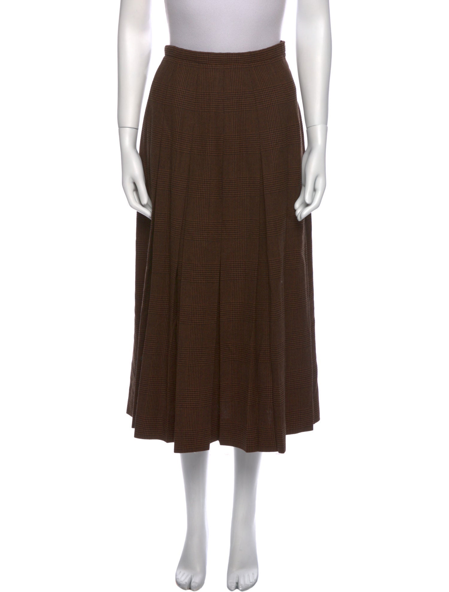 Gloria Sachs Wool Midi Length Skirt
