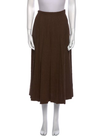 Gloria Sachs Wool Midi Length Skirt