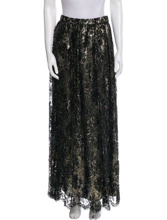Gloria Sachs Lace Pattern Long Skirt