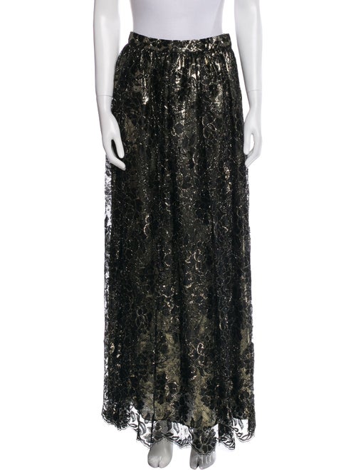 Gloria Sachs Lace Pattern Long Skirt