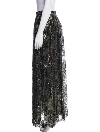 Gloria Sachs Lace Pattern Long Skirt