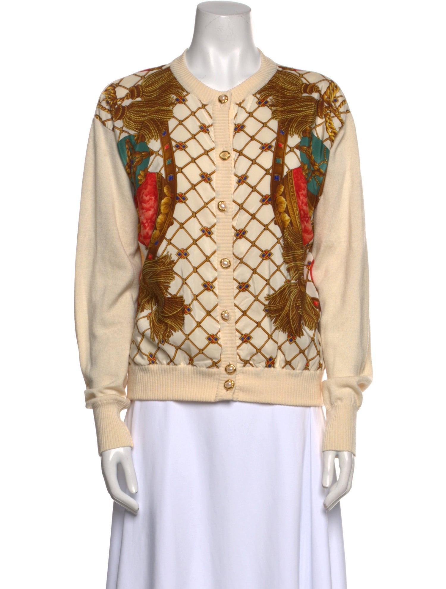 Gloria Sachs Wool Printed Sweatshirt