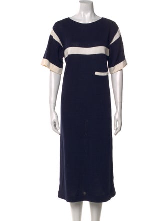 Gloria Sachs Scoop Neck Midi Length Dress