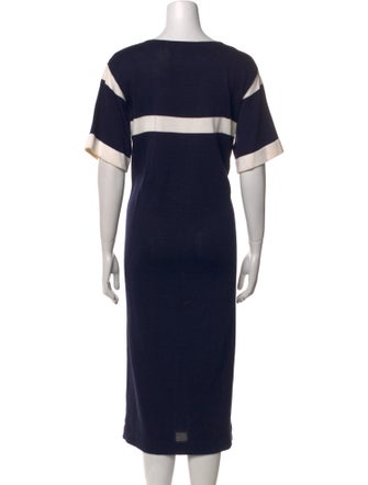 Gloria Sachs Scoop Neck Midi Length Dress
