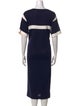 Gloria Sachs Scoop Neck Midi Length Dress