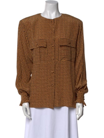 Gloria Sachs Silk Printed Blouse