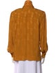 Gloria Sachs Tie Neck Long Sleeve Button-Up Top