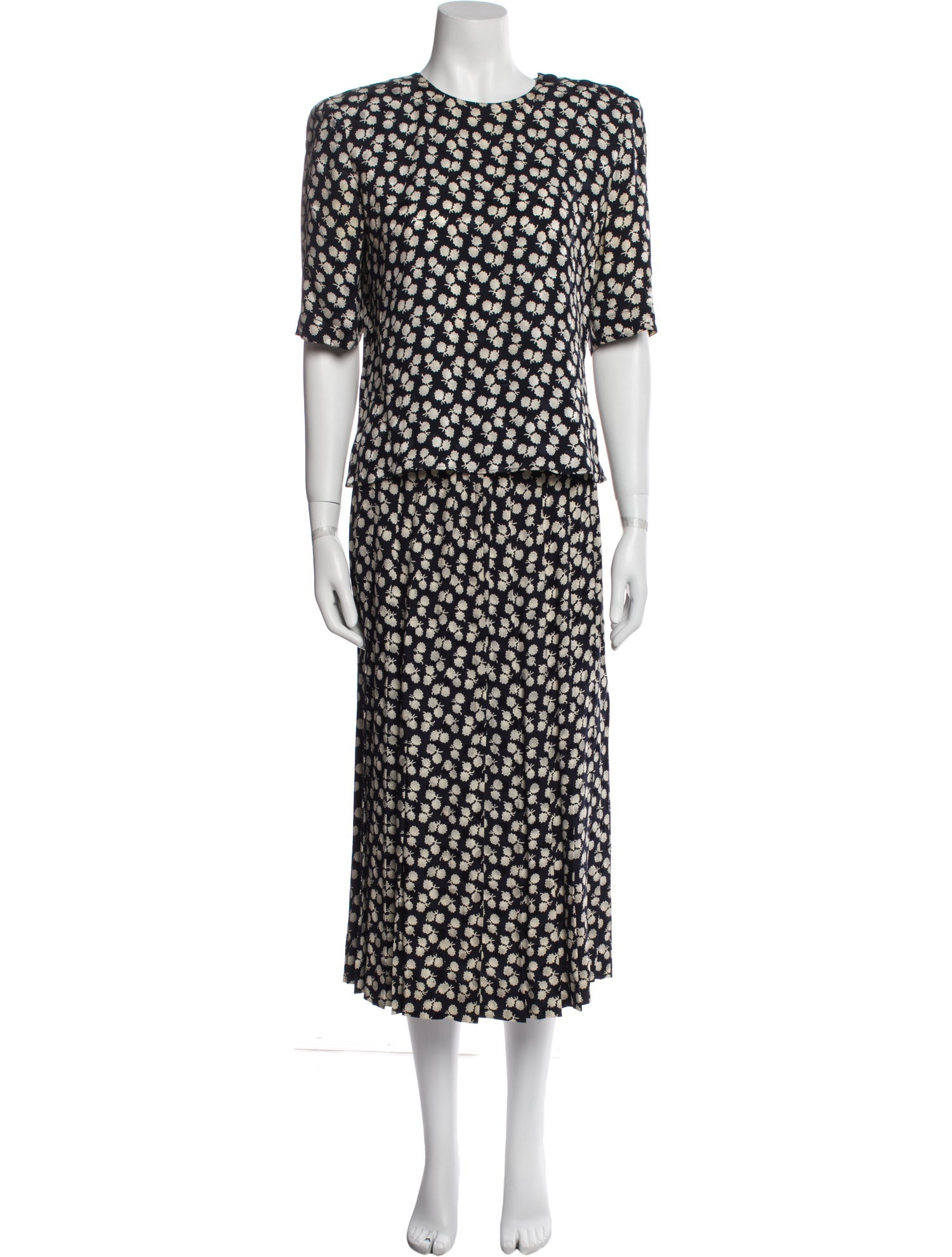 Gloria Sachs Floral Print Skirt Set