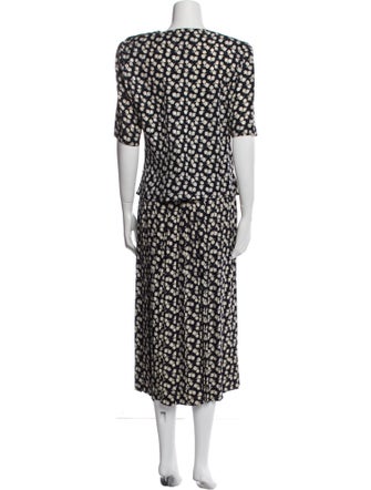 Gloria Sachs Floral Print Skirt Set