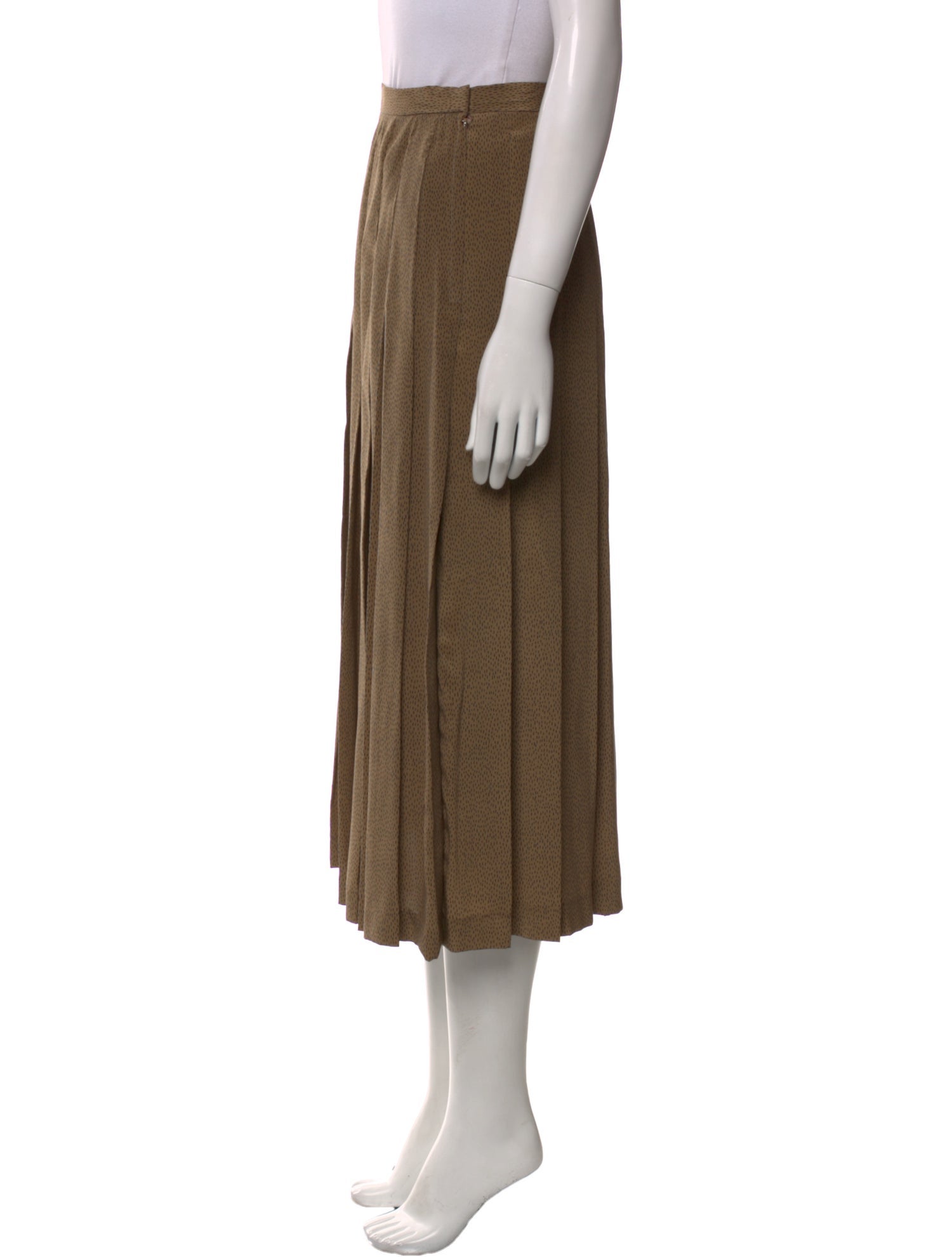 Gloria Sachs Pleated Accents Midi Length Skirt