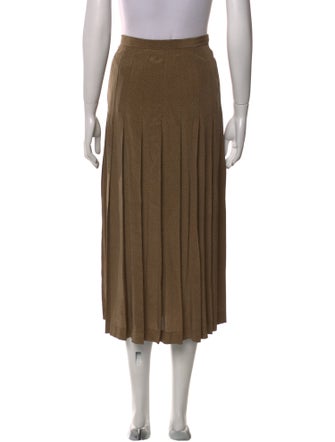 Gloria Sachs Pleated Accents Midi Length Skirt