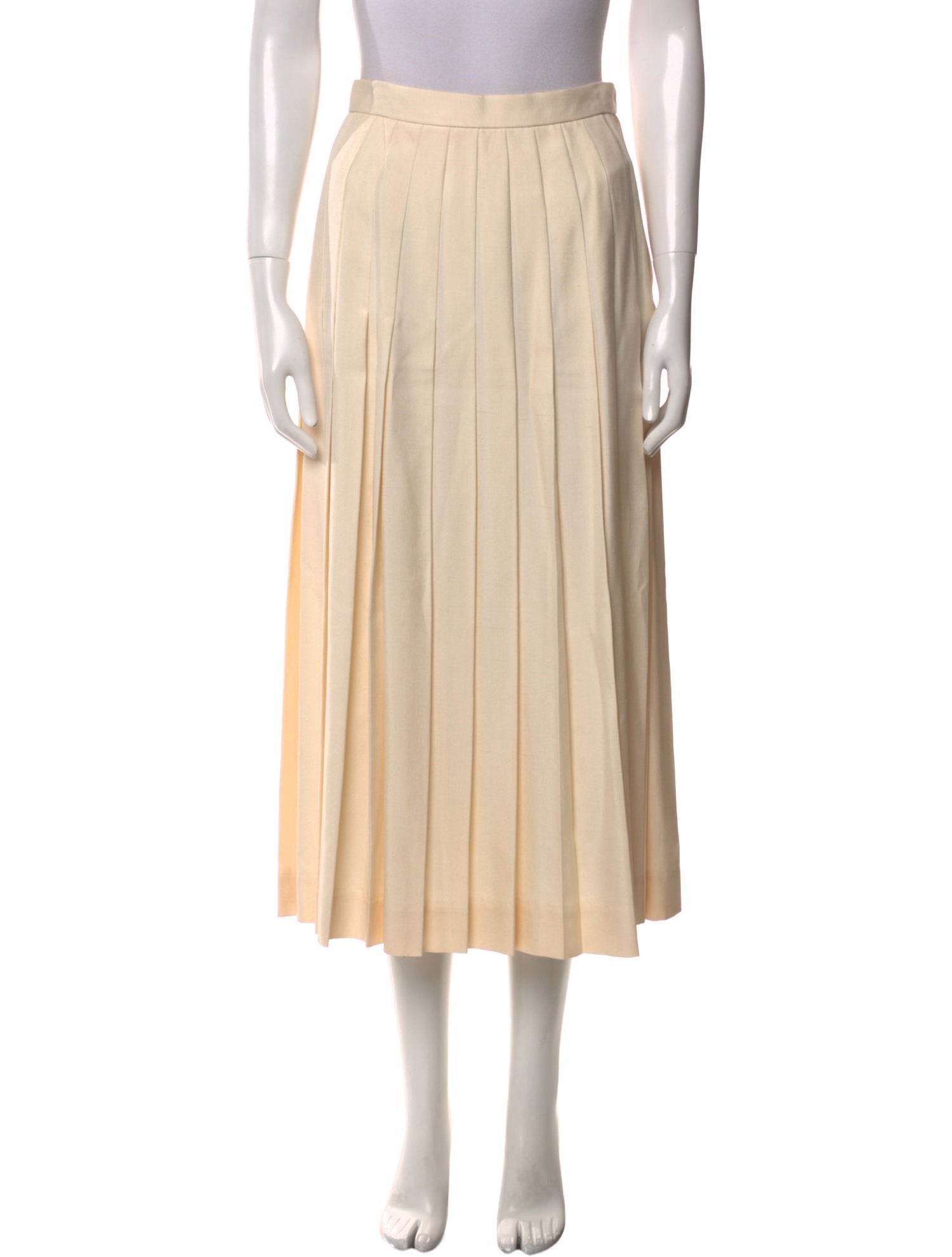 Gloria Sachs Pleated Accents Midi Length Skirt