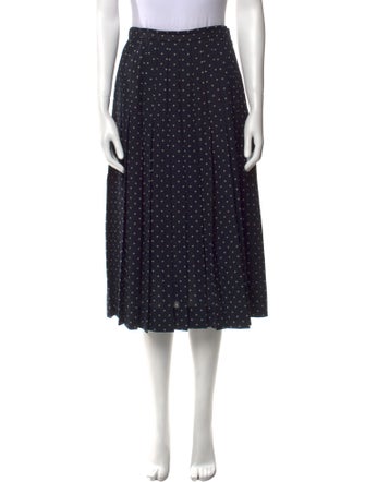 Gloria Sachs Polka Dot Print Midi Length Skirt