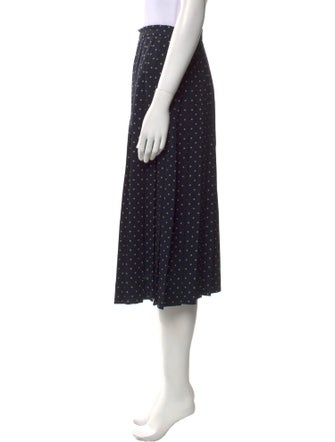 Gloria Sachs Polka Dot Print Midi Length Skirt
