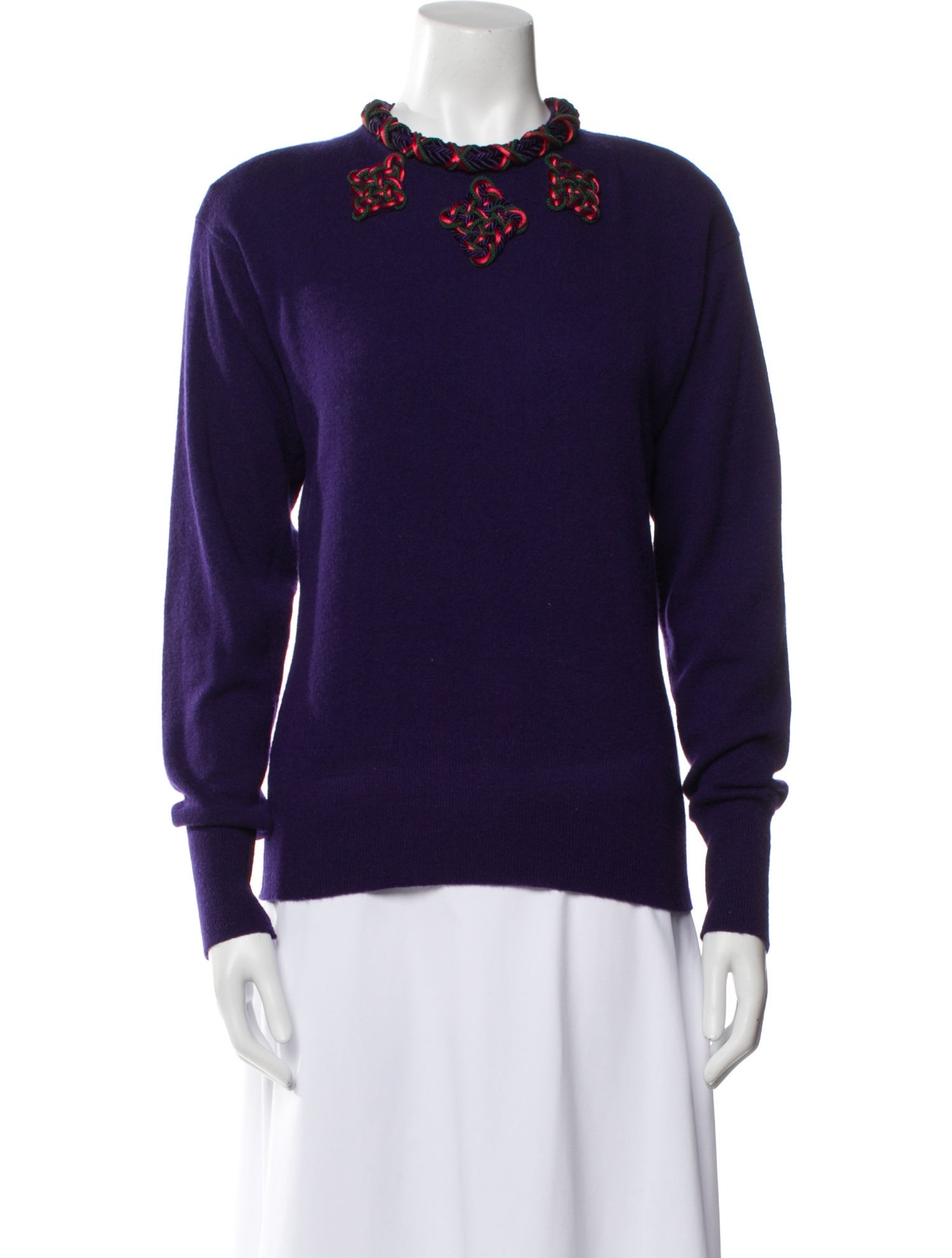 Gloria Sachs Cashmere Mock Neck Sweatshirt