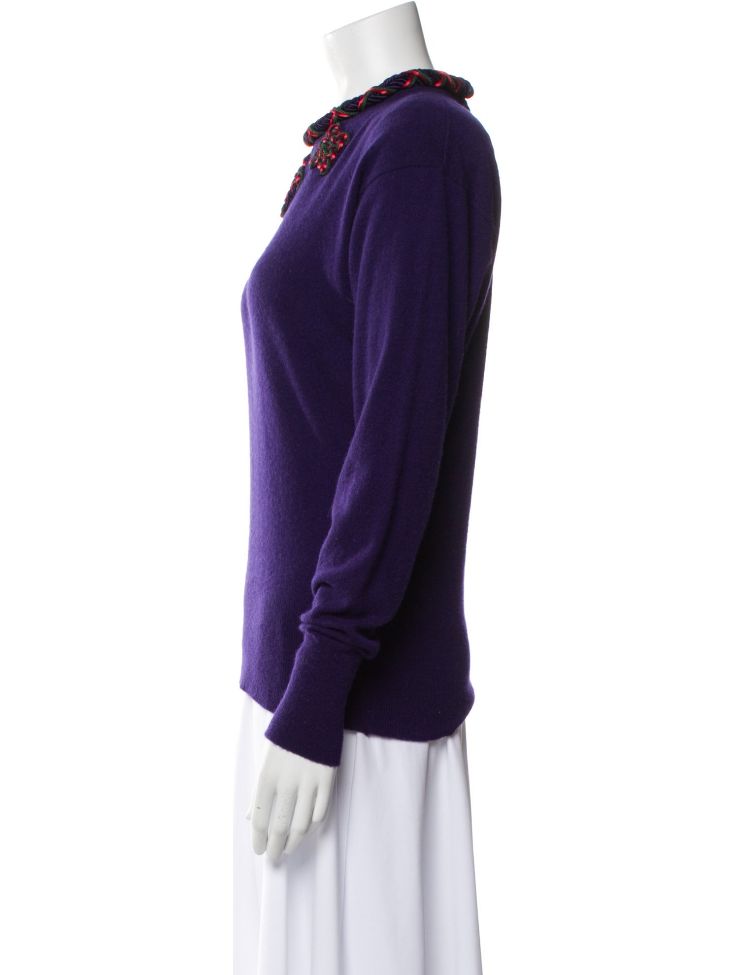 Gloria Sachs Cashmere Mock Neck Sweatshirt
