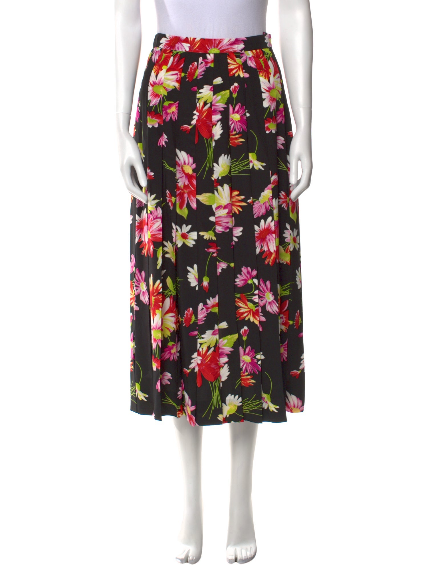 Gloria Sachs Floral Print Midi Length Skirt