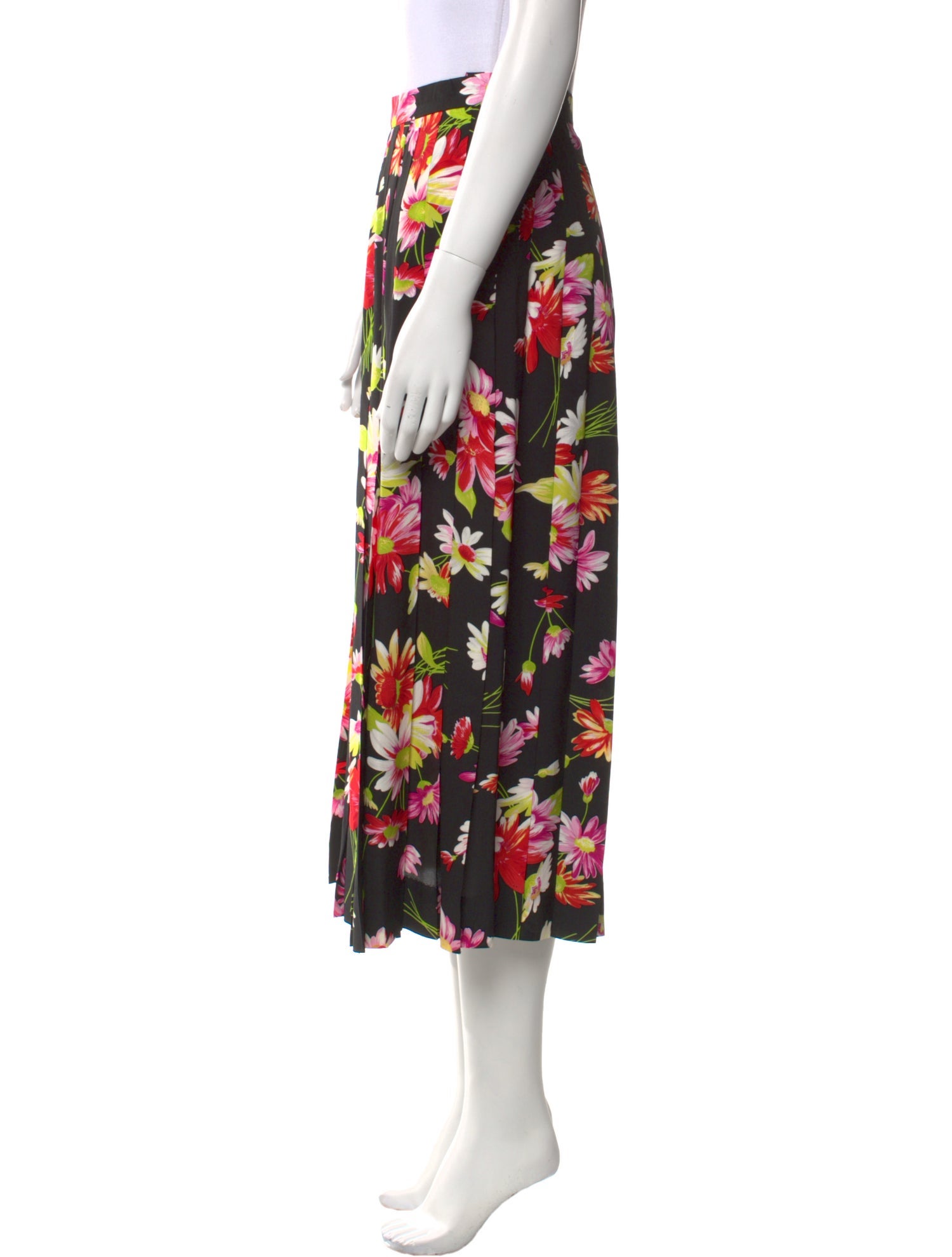 Gloria Sachs Floral Print Midi Length Skirt