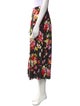 Gloria Sachs Floral Print Midi Length Skirt