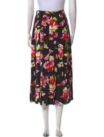 Gloria Sachs Floral Print Midi Length Skirt
