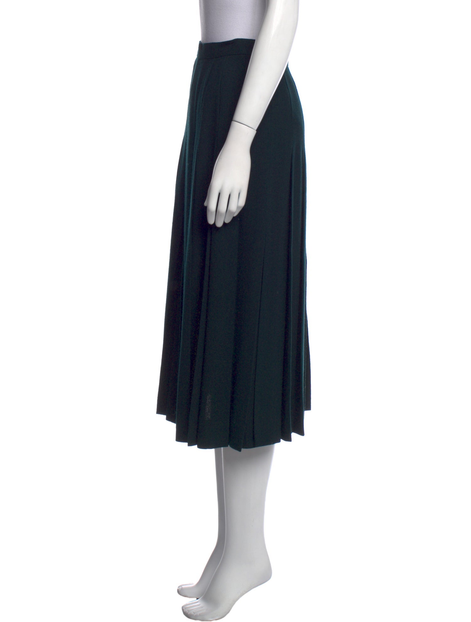 Gloria Sachs Wool Midi Length Skirt