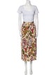 Gloria Sachs Printed Pleated Accents Skirt Set