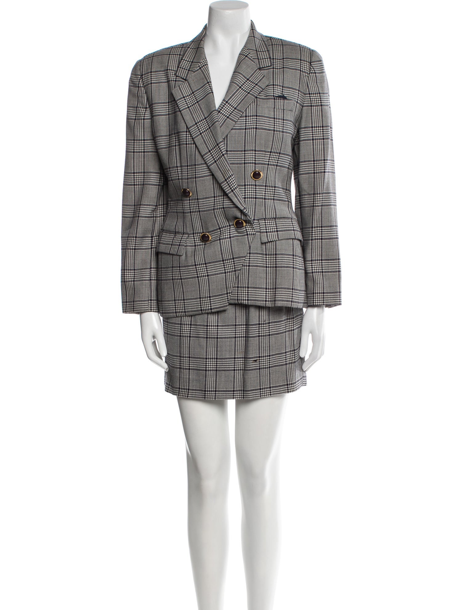 Gloria Sachs Vintage Wool Skirt Set