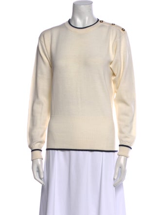 Gloria Sachs Merino Wool Crew Neck Sweater
