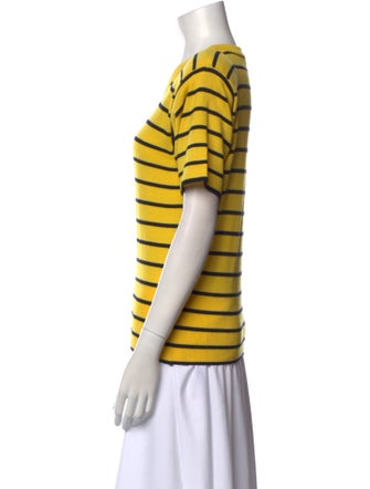 Gloria Sachs Merino Wool Striped T-Shirt