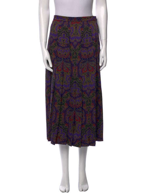 Gloria Sachs Floral Print Midi Length Skirt