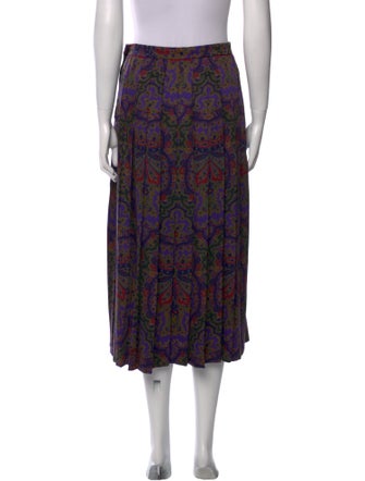 Gloria Sachs Floral Print Midi Length Skirt