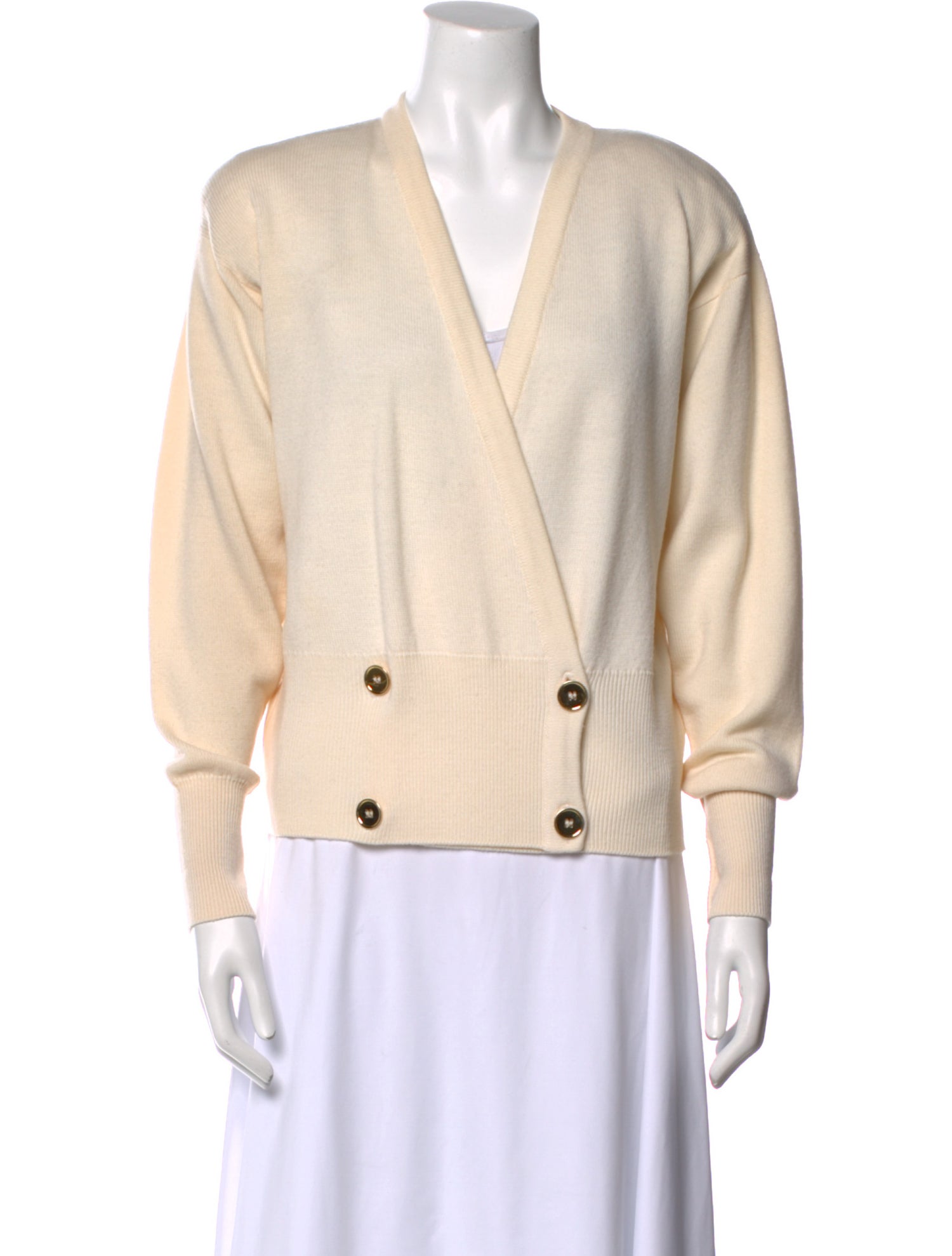 Gloria Sachs Merino Wool V-Neck Sweater