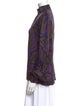 Gloria Sachs Paisley Print Mock Neck Blouse