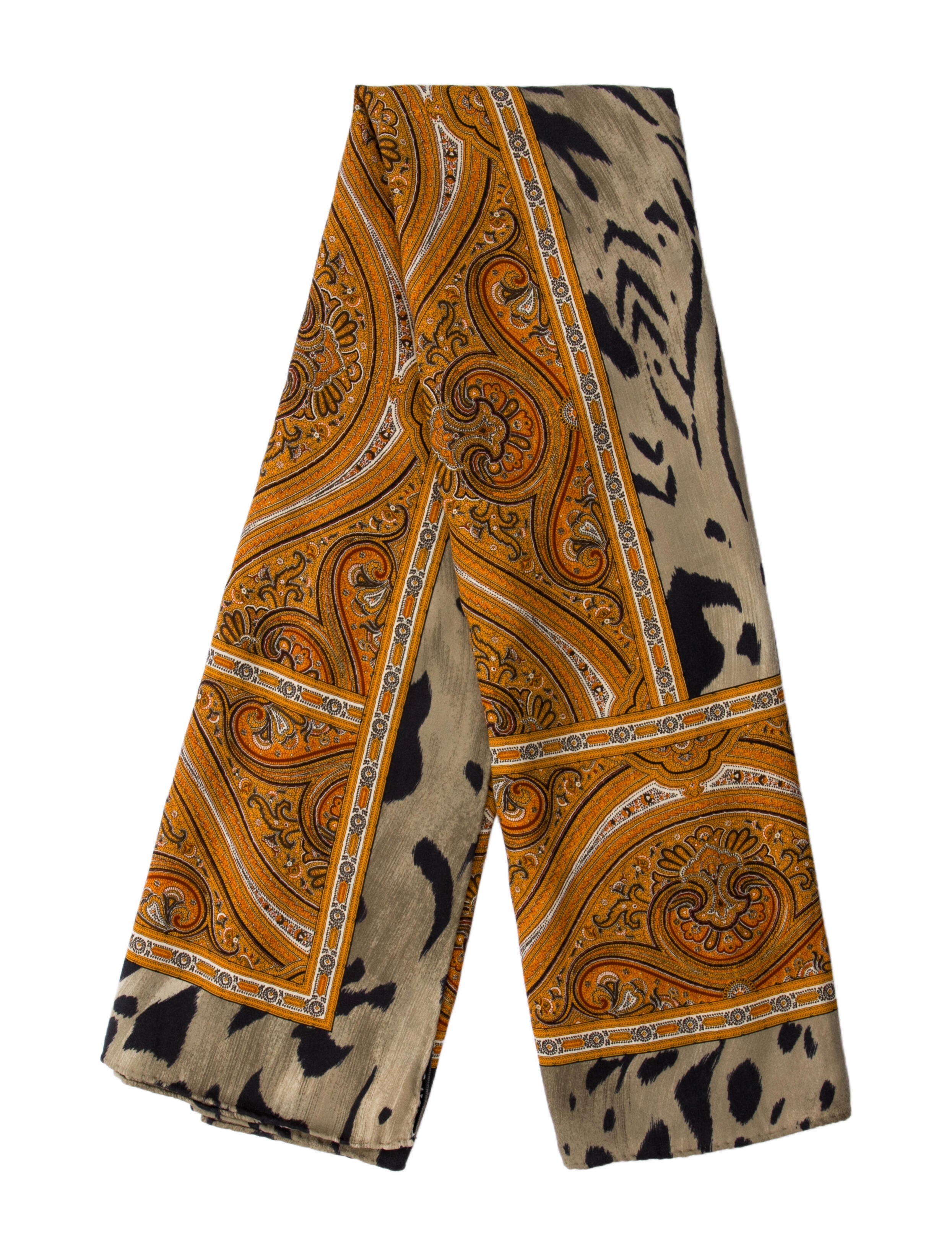 Gloria Sachs Silk Paisley Print Scarf