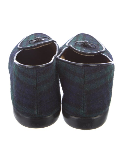 Belgian Shoes Tweed Pattern Bow Accents Loafers