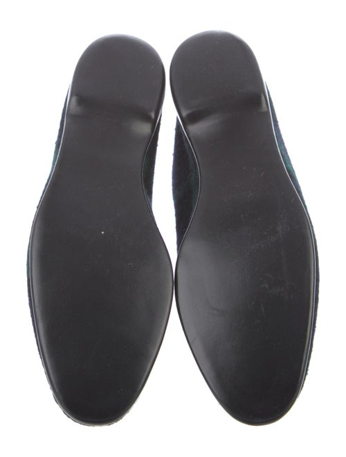 Belgian Shoes Tweed Pattern Bow Accents Loafers