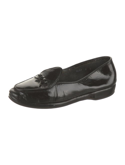 Belgian Shoes Patent Leather Bow Accents Loafers
