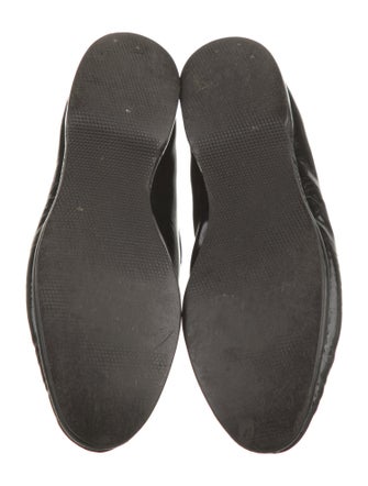 Belgian Shoes Patent Leather Bow Accents Loafers