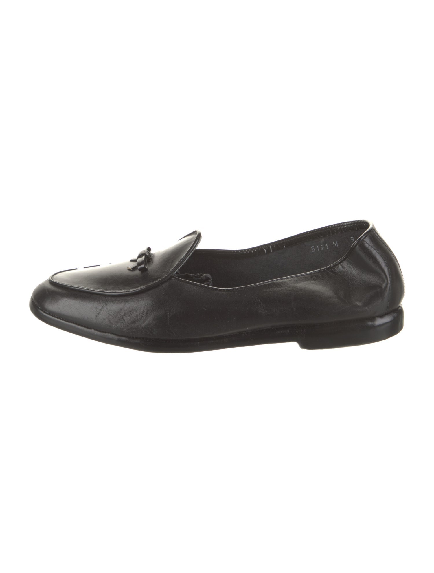 Belgian Shoes Leather Bow Accents Loafers