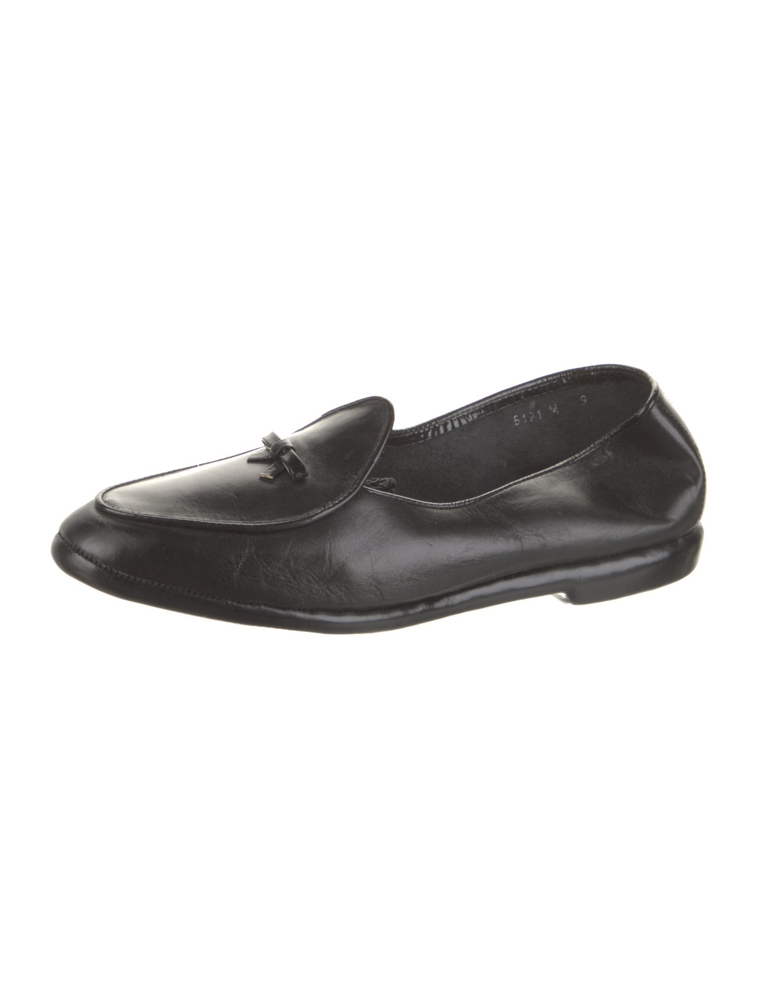Belgian Shoes Leather Bow Accents Loafers