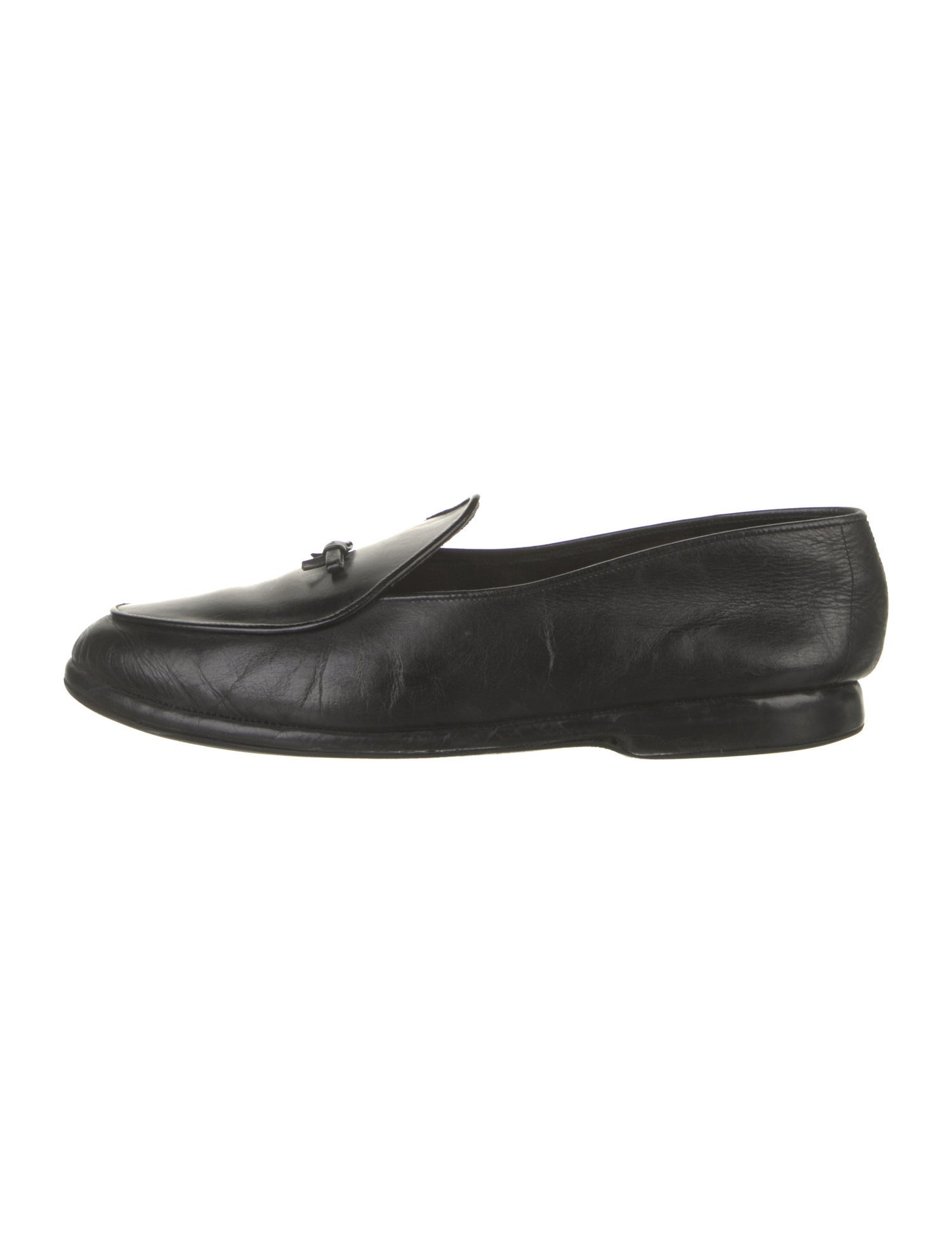 Belgian Shoes Leather Bow Accents Slippers