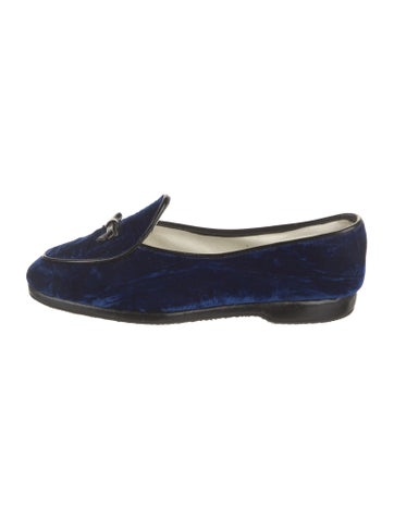 Belgian Shoes Flats Velvet Bow Accents Loafers 4.5