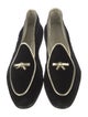 Belgian Shoes Suede Bow Accents Loafers