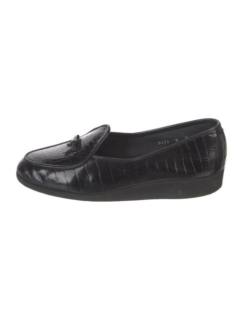 Belgian Shoes Patent Leather Animal Print Loafers