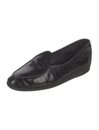 Belgian Shoes Patent Leather Animal Print Loafers