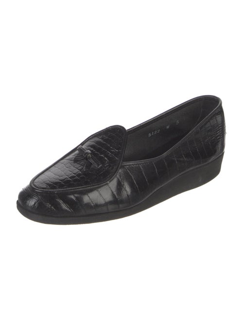 Belgian Shoes Patent Leather Animal Print Loafers