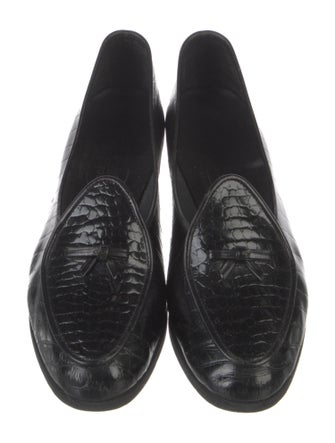 Belgian Shoes Patent Leather Animal Print Loafers